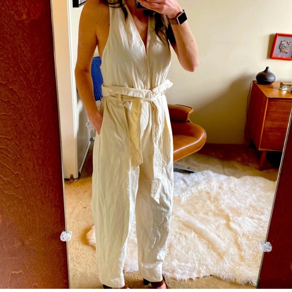 NWT! Free People Ivory Jumpsuit.